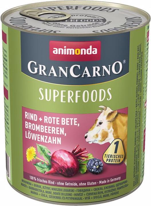 Image du produit animonda GranCarno SUPERFOODS Boeuf, boite 800g (Adulte, 1 pcs, 800 g)