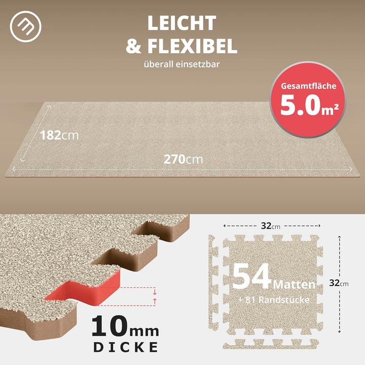 Actual product image BeMaxx 54-teiliges Puzzlematten-Set für Fitness & Gymnastik (1 cm)