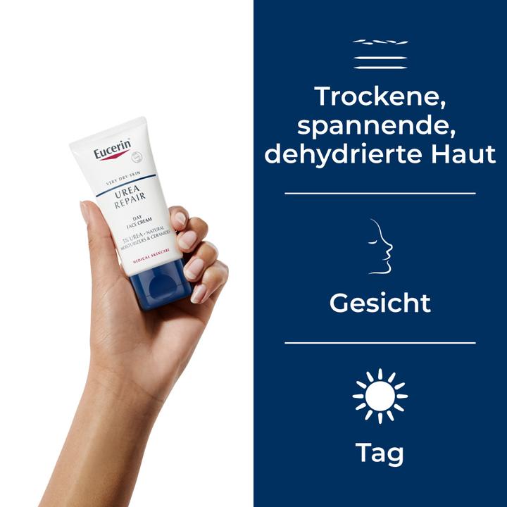 Actual product image Eucerin Urea Repair Face Cream 5% Urea (50 ml, Day cream)
