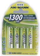 Produktbild Ansmann Batterie AA-Typ - NiMH - (wiederaufladbar) (1 Stk., AA, 1300 mAh)