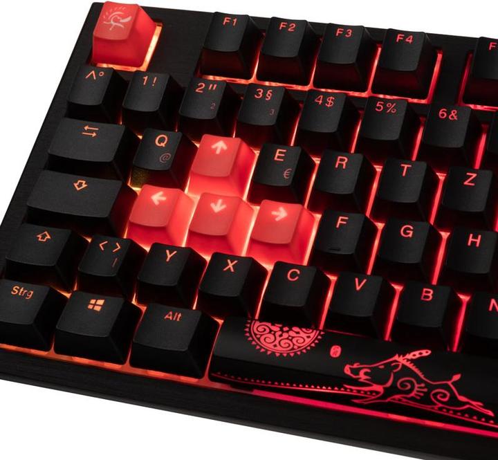 Actual product image Ducky Shine 7 PBT Gaming Keyboard, MX-Speed-Silver, RGB LED - blackout (DE, Cable)