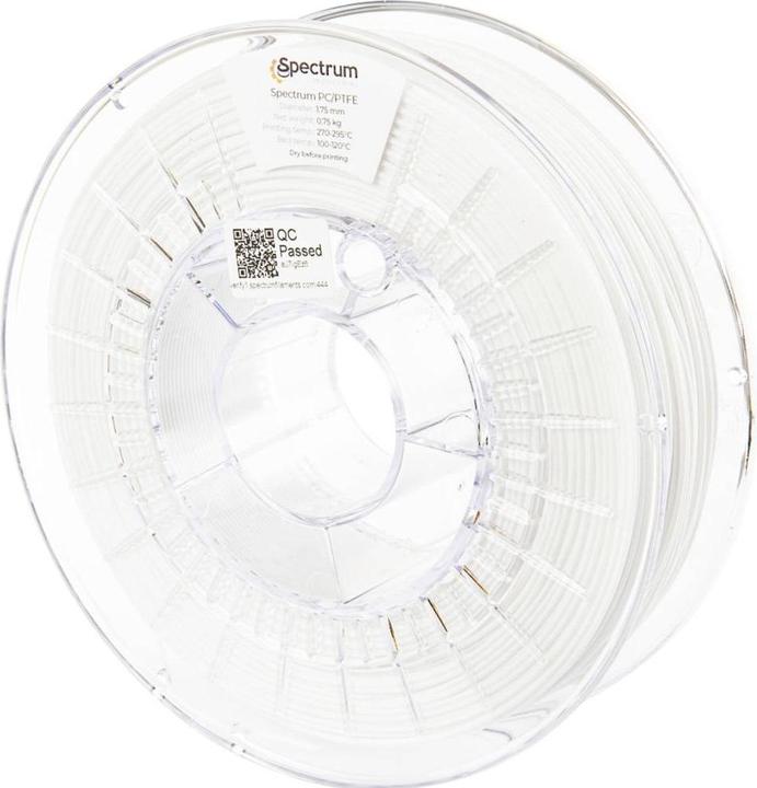 Immagine prodotto Filamento PC-PTFE 1,75mm 750gr (PC, 1.75 mm, 750 g, Trasparente)