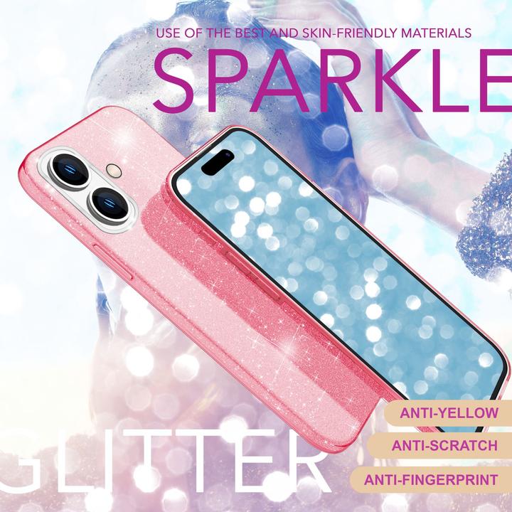 Actual product image Nalia Glitter hybrid cover (Apple iPhone 16)