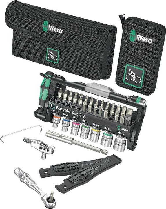 Productafbeelding Wera Bicycle Set 3 A (TX20x25, TX30x25, TORX25X25, PH2X 25mm, 4.0x25, TX10x25, T27x25mm, 851/1 Z PH: 1 x PH 1x25, TX15x25)