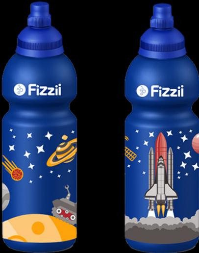 Produktbild Fizzii Trinkflasche 600ml blau, Weltraum (0.60 l)