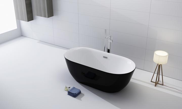Produktbild Jet-Line Whirlpool Badewanne MAGGIORE II schwarz (170 cm, 80 cm)