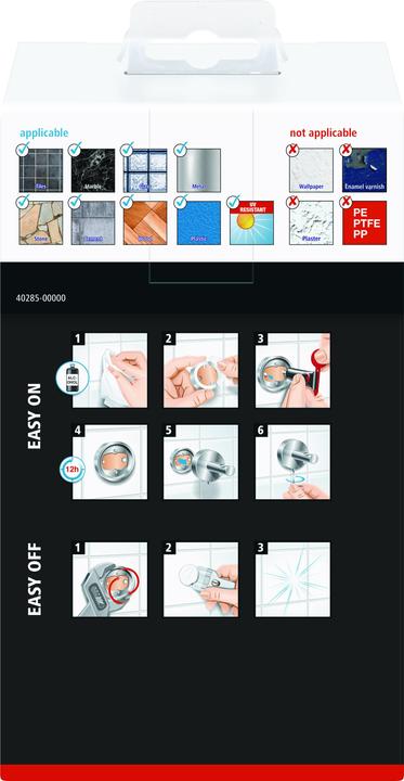Actual product image tesa LOXX WC replacement roll holder incl. adhesive solution without drilling