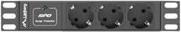 Actual product image Lanberg PDU-03E-0200-BK power distribution unit (PDU) 3 AC outlet(s) 1U Black