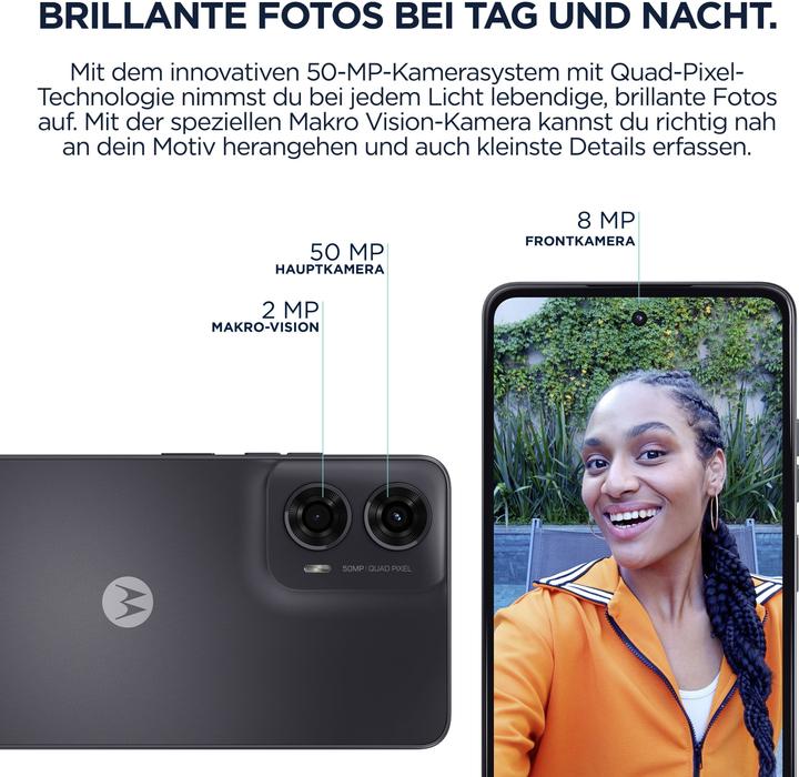 Actual product image Motorola moto g24 (128 GB, Charcoal Mat, 6.56", Dual SIM, 50 Mpx, 4G)