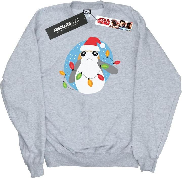 Star Wars The Last Jedi Porg Christmas Lights Sweatshirt Jungen