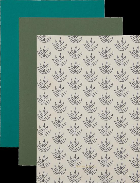 Produktbild House Doctor Notizbuch, HDDraw, White/Turqouise/Green