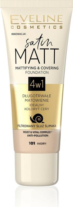 Actual product image Eveline Satin matt (101 Ivory)