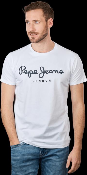 Pepe Jeans Print Logo T-Shirt Short Sleeve White