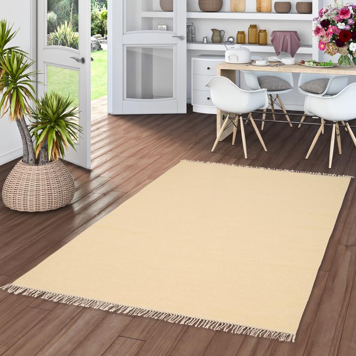 Actual product image Pergamon Wolle Natur Teppich Kelim Mila (160 x 230 cm)