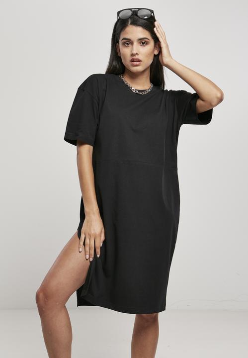 Actual product image Urban Classics Ladies Organic Oversized Slit Tee Dress (M)