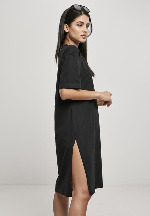 Actual product image Urban Classics Ladies Organic Oversized Slit Tee Dress (M)