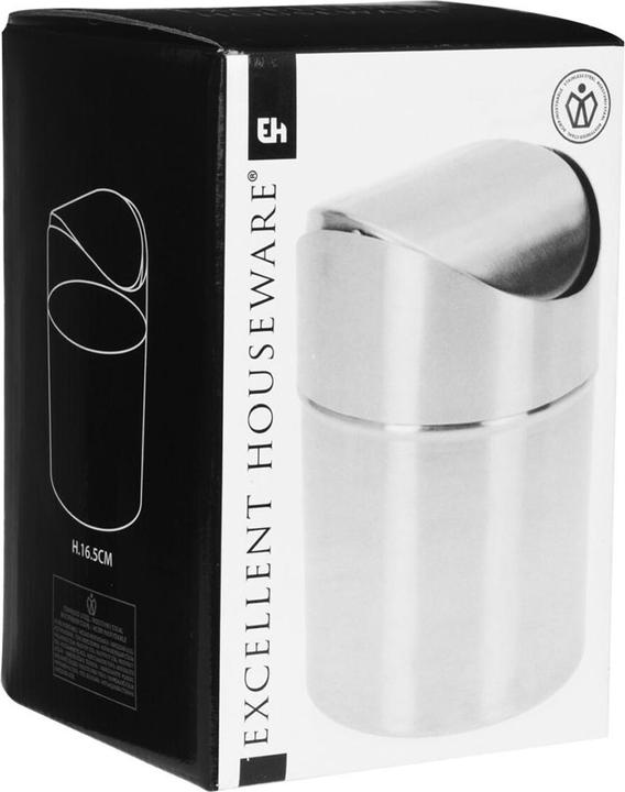 Produktbild Mojawo Edelstahl Abfalleimer Kosmetikeimer Mülleimer Tischeimer 1 Liter (1 l)