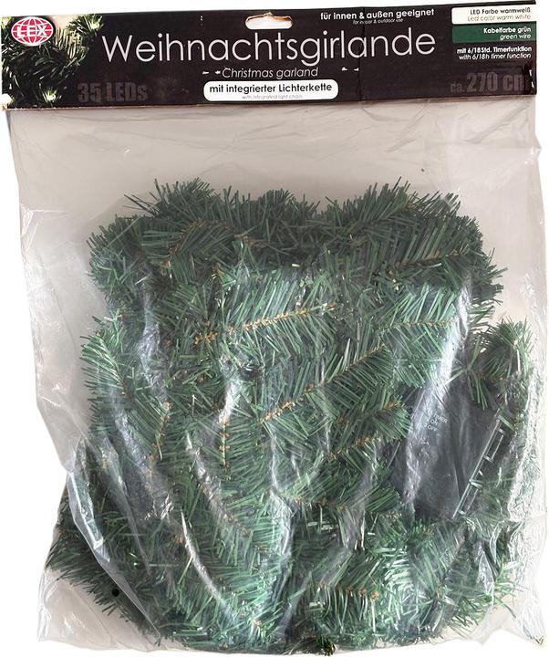 Produktbild Mojawo LED Tannengirlande 270cm mit 35 LED batteriebetrieben
