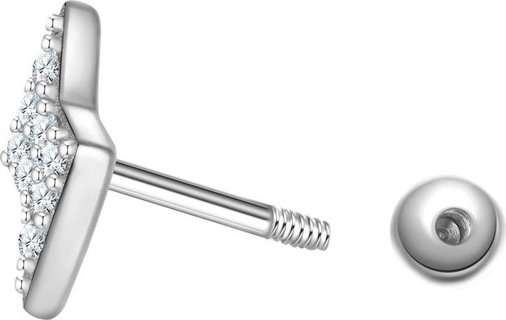 Immagine prodotto Glanzstücke München Orecchini da donna a perno con fulmine in argento 925 - 37370 (Argento)