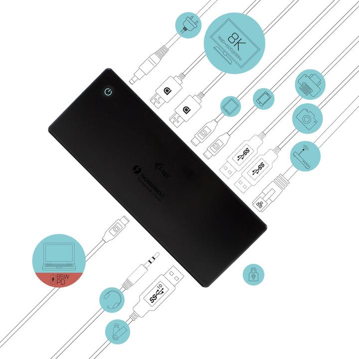 Productafbeelding i-tec TB3CDUALDPDOCKPDCH + PD 85W (Thunderbolt, 269 Havens)