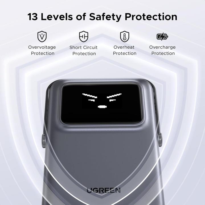 Image du produit Ugreen Magnetic Power bank UNO PB572 10000mAh Qi Grey (10000 mAh, 20 W)
