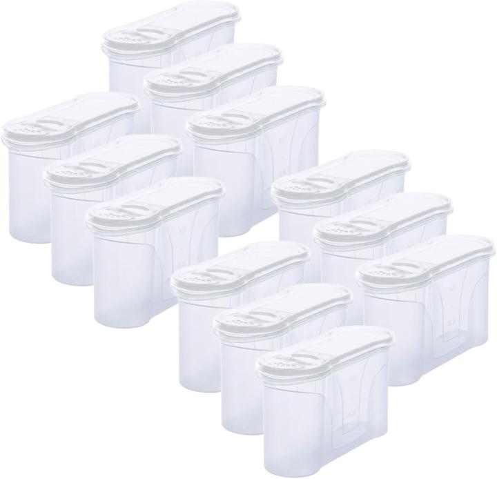 Produktbild Novaliv Schüttdosen 12er SET Vorratsdose zum Streuen 1,3 Liter - Masse (LxBxH): 22 x 13 x 8,5 cm - Do (1.30 l)