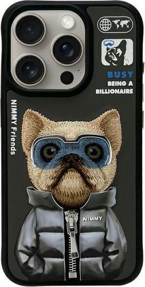 Actual product image Audi Nimmy case iPhone 15 Pro 6.1" black Cool&Cute 2.0 Dog (Apple iPhone 15 Pro)