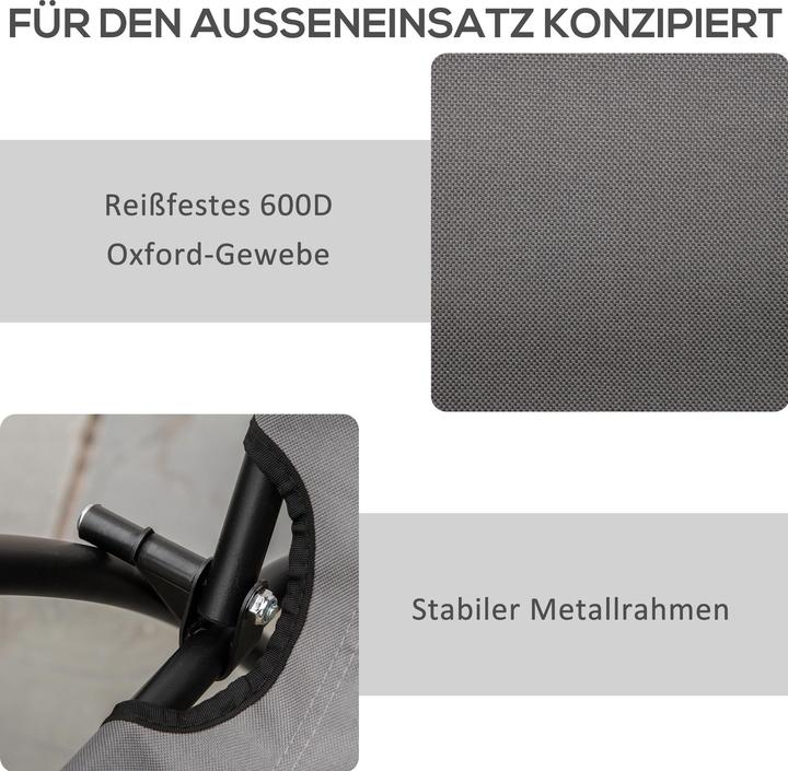 Immagine prodotto Outsunny Campingstuhl Metall, Polyester Grau