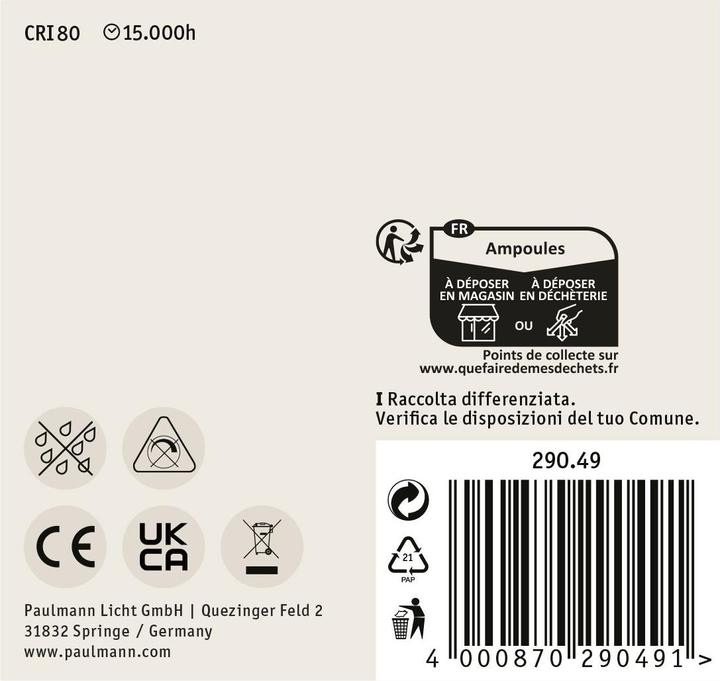 Produktbild Paulmann Reflektor (E14, 5 W, 420 lm, 2 x, F)