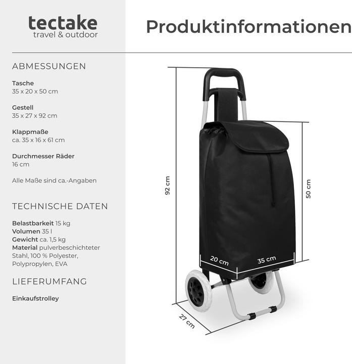 Image du produit tectake Chariot de courses