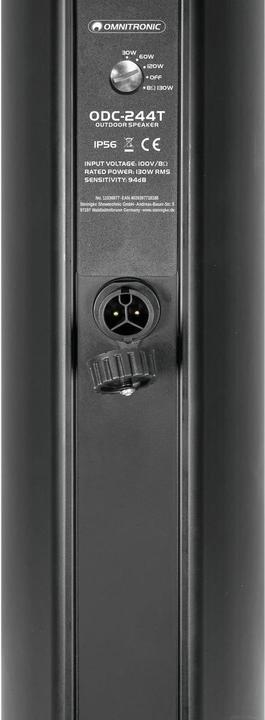 Produktbild Omnitronic ODC-244T Outdoor-Säulenlautsprecher schwarz (Passiv)