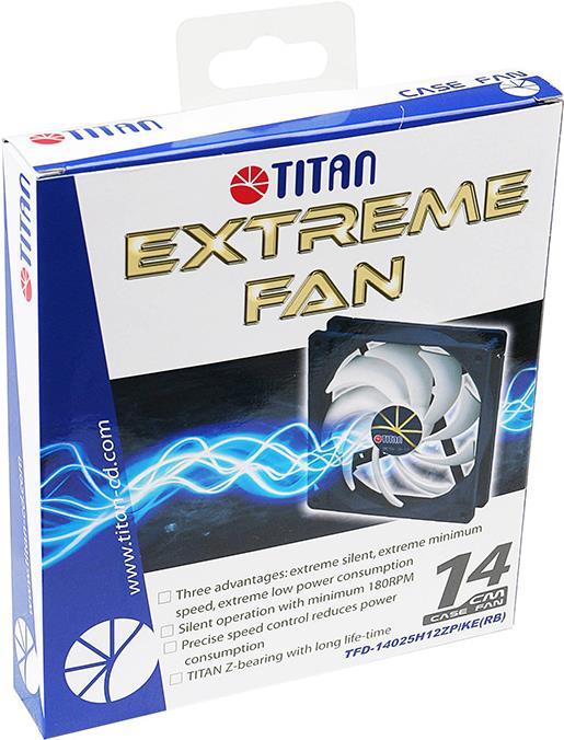 Actual product image Titan TFD-14025H12ZP/KE(RB) computer case cooler computer cooling component (140 mm, 1 x)