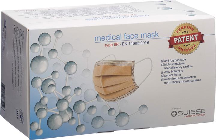 Suisse Laboratories Anti-fog Medizin Maske Typ IIR (Type IIR, 50 x)
