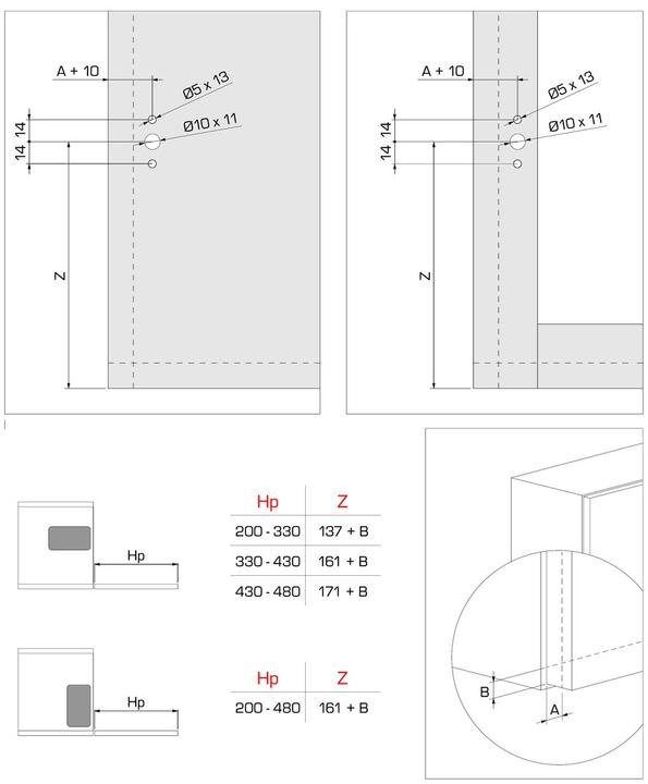 Image du produit Werkstarck Compas p. abattants avec frein MINI 14kg