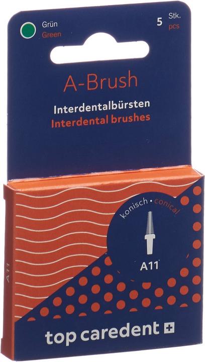 Image du produit Top Caredent A11 IDBH-GK Interdentalbürste grün konisch >1.1mm (5 x, 4.30 mm)