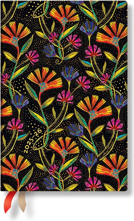 Paperblanks PAPERBLAN Agenda Wildblumen Mini 25/26 DD0532-3 1W/2S 18M DE HOR HC 9.5x14cm (9.5 x 14 cm, German)