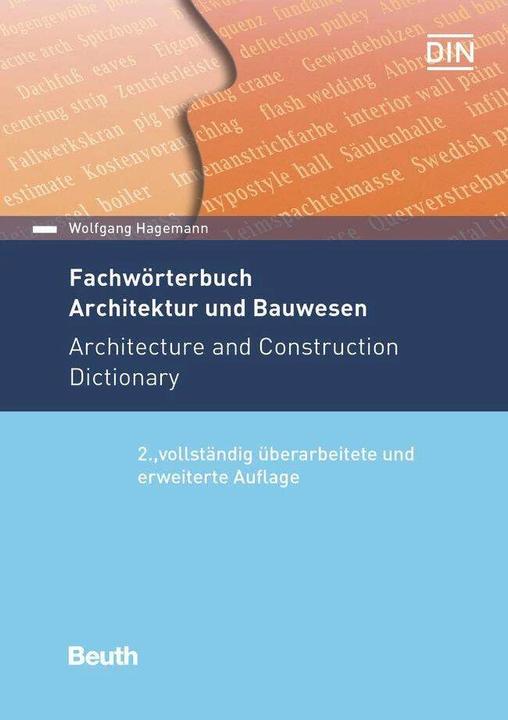 Produktbild Fachwörterbuch Architektur und Bauwesen (Deutsch, DIN e.V., Wolfgang Hagemann, 2018)