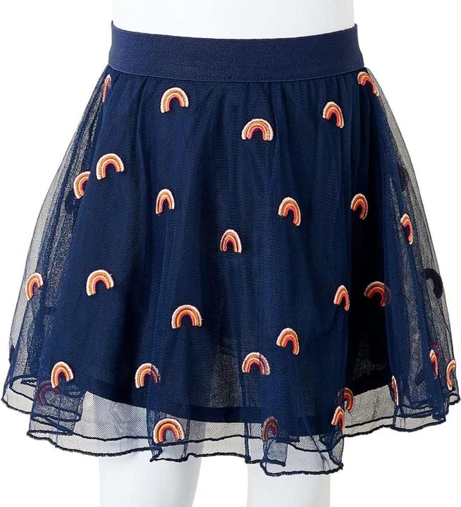 VidaXL Kinderrock mit Tüll Marineblau 128,Aussenmaterial: 100 (128)