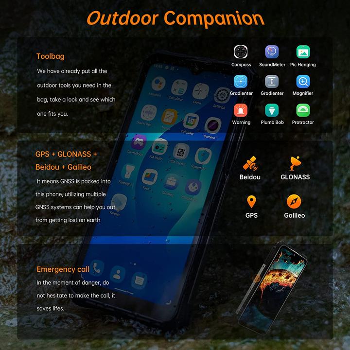 Actual product image Oukitel WP15 (128 GB, Classic Black, 6.50", Hybrid Dual SIM, 48 Mpx, 5G)