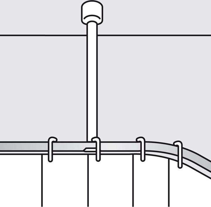 Actual product image Diaqua Ceiling support to rod chrome