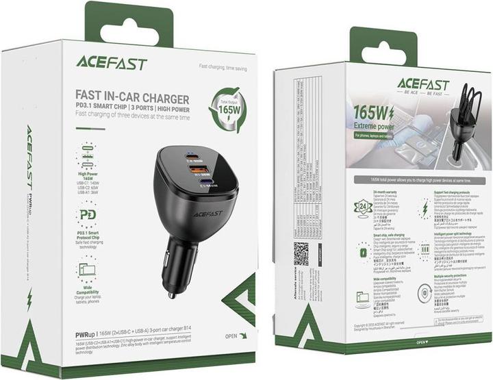 Produktbild Acefast B14 Car Charger Auto Ladegerät 165W