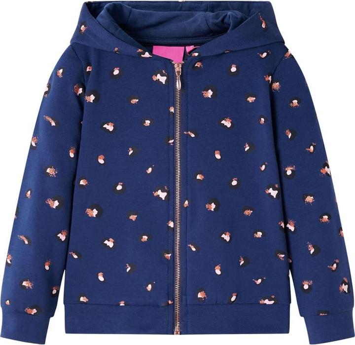 Immagine prodotto VidaXL Felpa con cappuccio per bambini blu navy 116,Materiale: 95 (116)