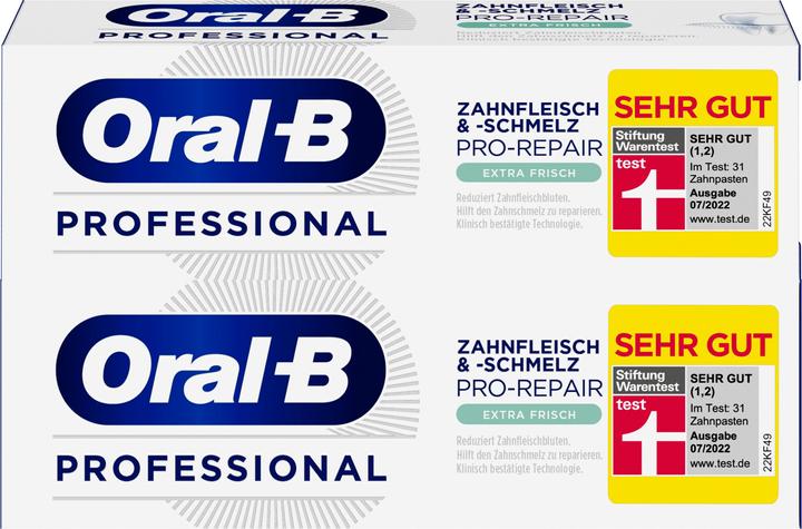 Image du produit Oral-B Professional Gencives & Email Pro-Repair Extra Frais Dentifrice 2x75 ml