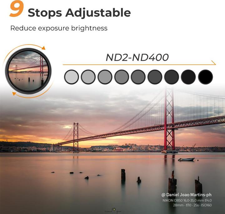 Immagine prodotto K&F Concept Filtro Slim 72 mm KV34 (72 mm, Filtri grigi)
