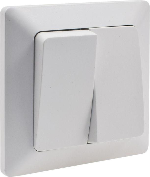 Chilitec MILOS Serienschalter 22774, UP, 10A/250V, 2-fach, weiss matt