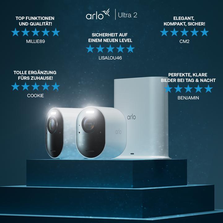 Produktbild Arlo Ultra 2 Spotlight Kamera, 2er Set (3840 x 2160 Pixels)