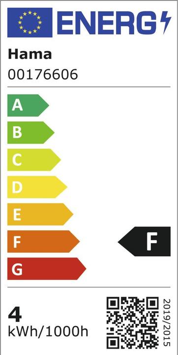 Label énergétique Hama Applique murale WLAN (350 lm)