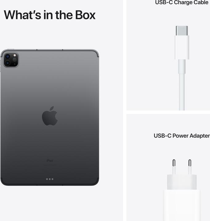 Actual product image Apple iPad Pro 2021 (3. Gen) (5G, 11", 256 GB, Space grey)