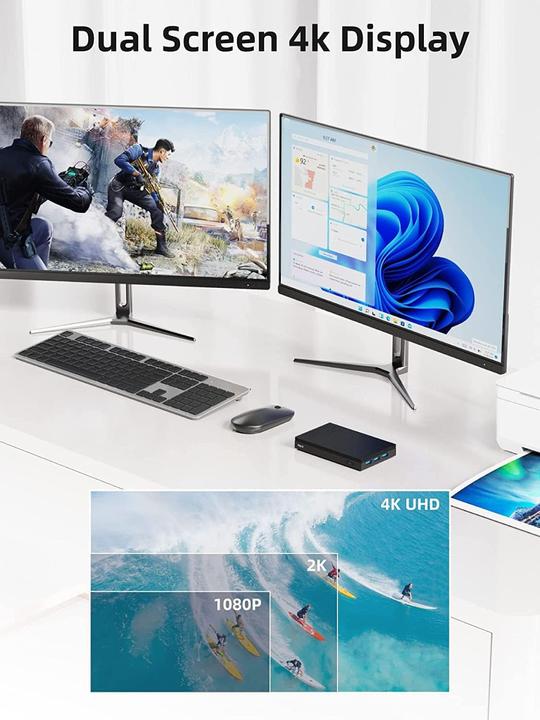 Image du produit Mele Lüfterloser Mini PC Quieter2Q mit Windows 11 Pro (4 Go)