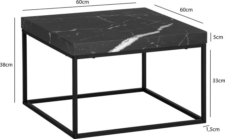 Produktbild FineBuy Couchtisch Sofatisch 60 cm Wohnzimmertisch Klein Kaffeetisch Modern (60 x 60 x 38 cm)